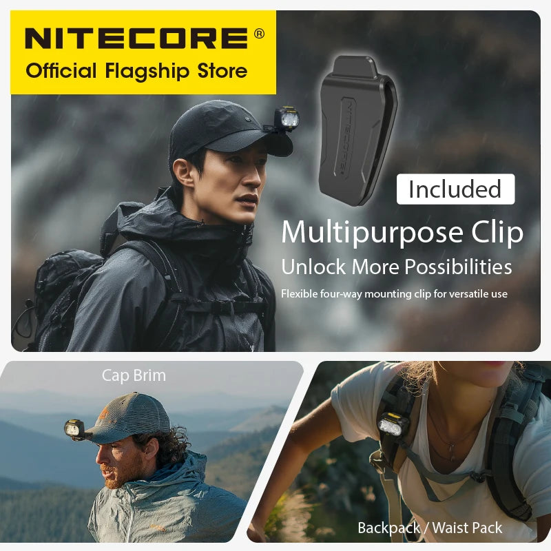 NITECORE UT27 2025 Trail Running Headlamp 800 Lumens 3 Temperotures Headlight Warm Neutral White Light, HLB1500 Li-ion Battery