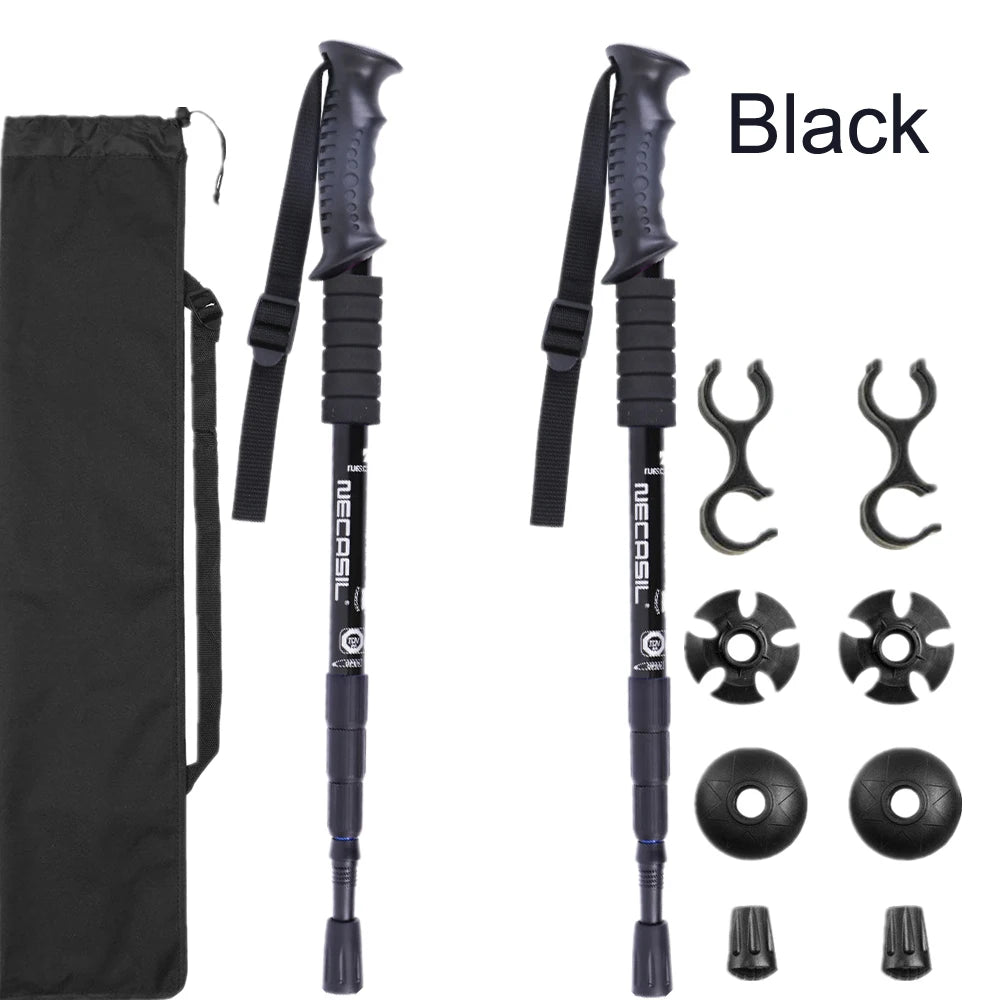 Telescoping Aluminum Trekking Poles — Set of 2