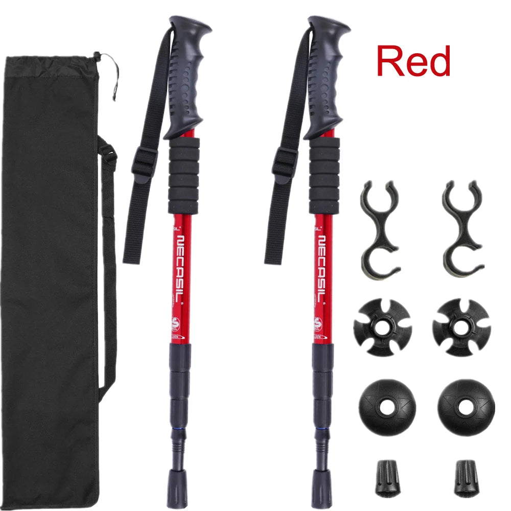 Telescoping Aluminum Trekking Poles — Set of 2