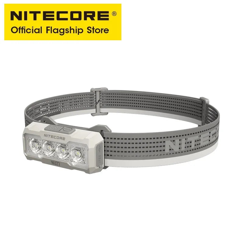 NITECORE NU27 56g Trail Running Headlight Lightweight Warm Light Neutral/Cool White Light LED Headlamp 600 Lumens USB-C Recharge