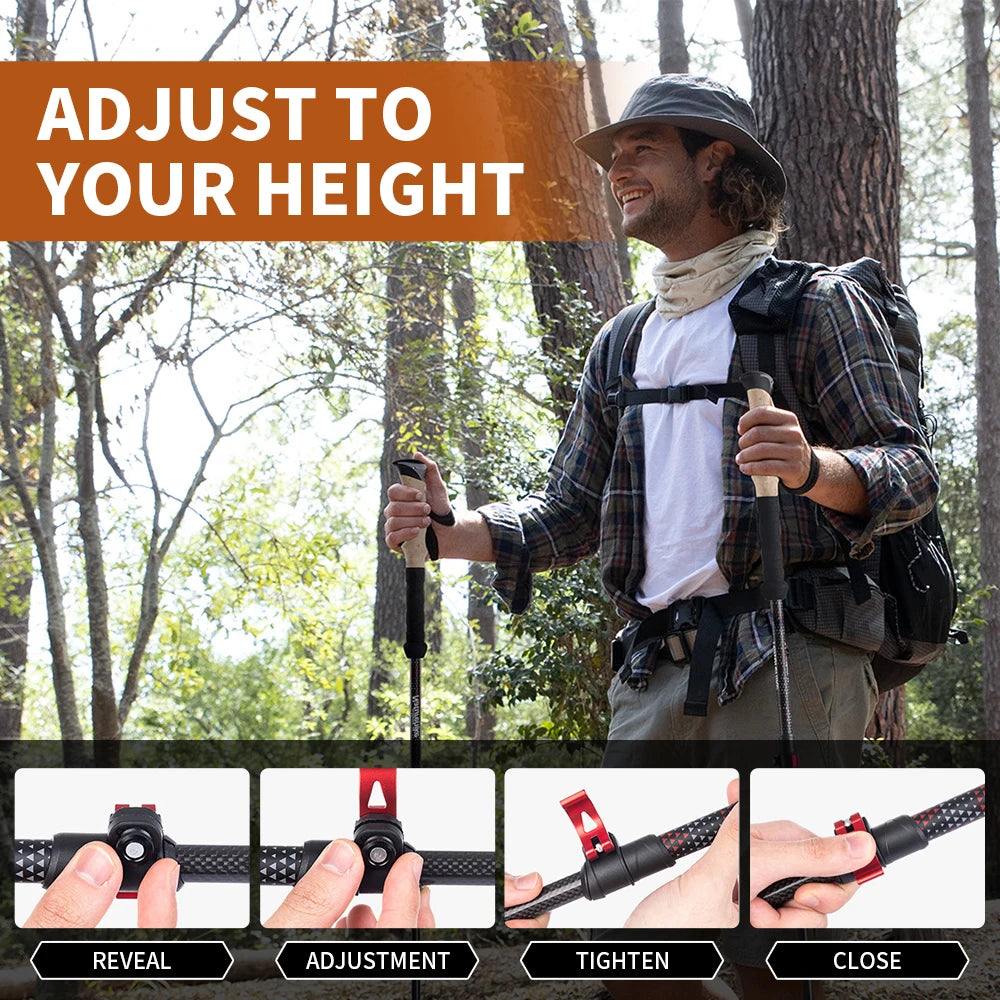Naturehike Carbon Fiber Trekking Poles (Set of 2)