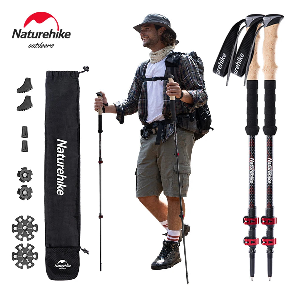 Naturehike Carbon Fiber Trekking Poles (Set of 2)