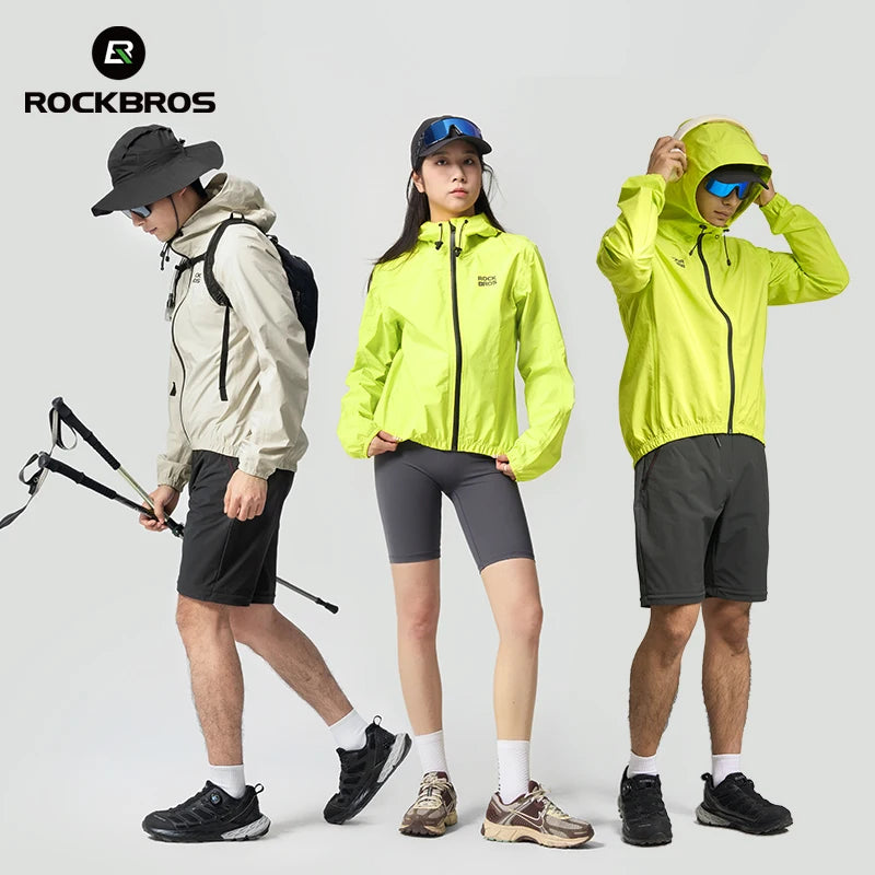 ROCKBROS Waterproof Windproof Jacket Heavy Rain jacket Mountain Road Bike Riding Outdoor Raincoat Jacket For Men Women Jacket