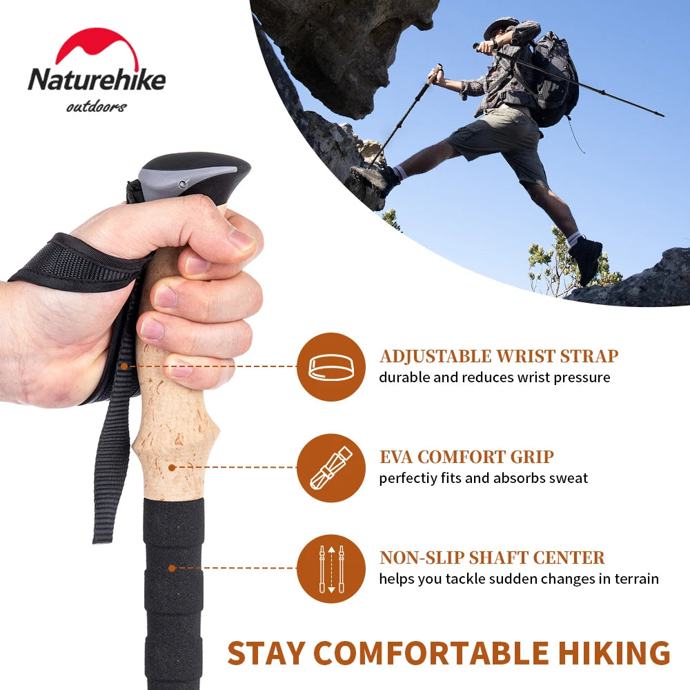 Naturehike Carbon Fiber Trekking Poles (Set of 2)