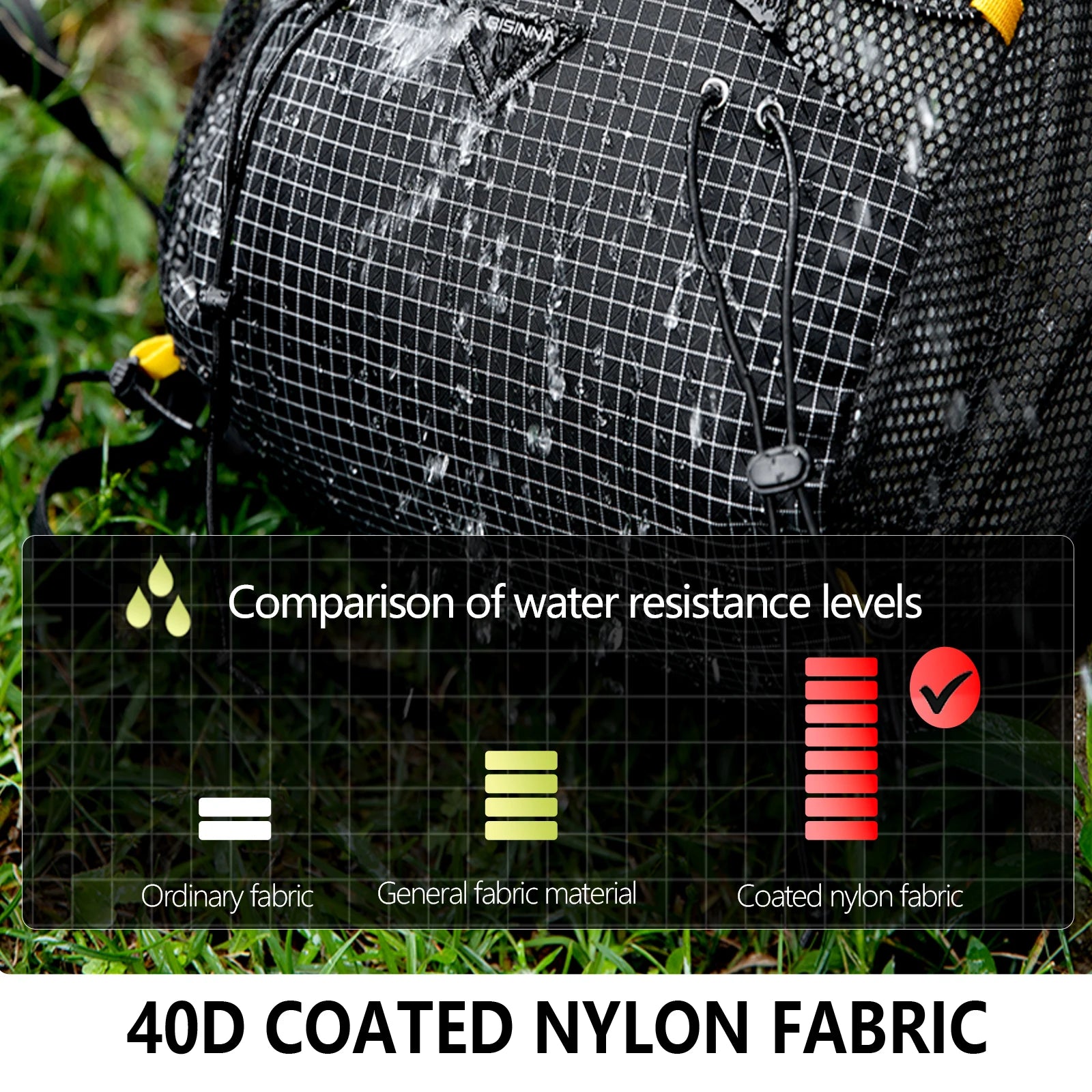 BISINNA Camping Backpack 25+10L Ultralight Travel Bag for Men Women Large Capacity Outdoor Sports Climbing Hiking Backpack